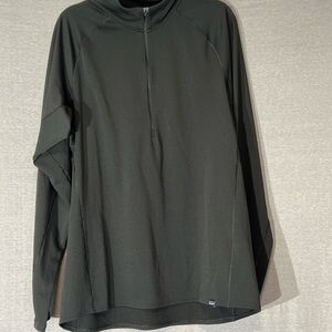 Patagonia Black Capilene Mid Weight Base layer 1/2 zip Pullover XXL